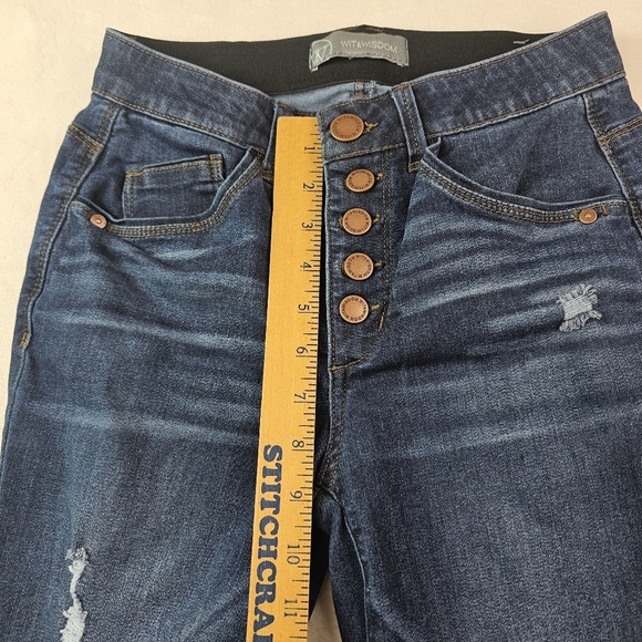 Wit & Wisdom Jeans Straight Leg Denim Women's 0 Button Fly Ab comfort stretch - Picture 3 of 11